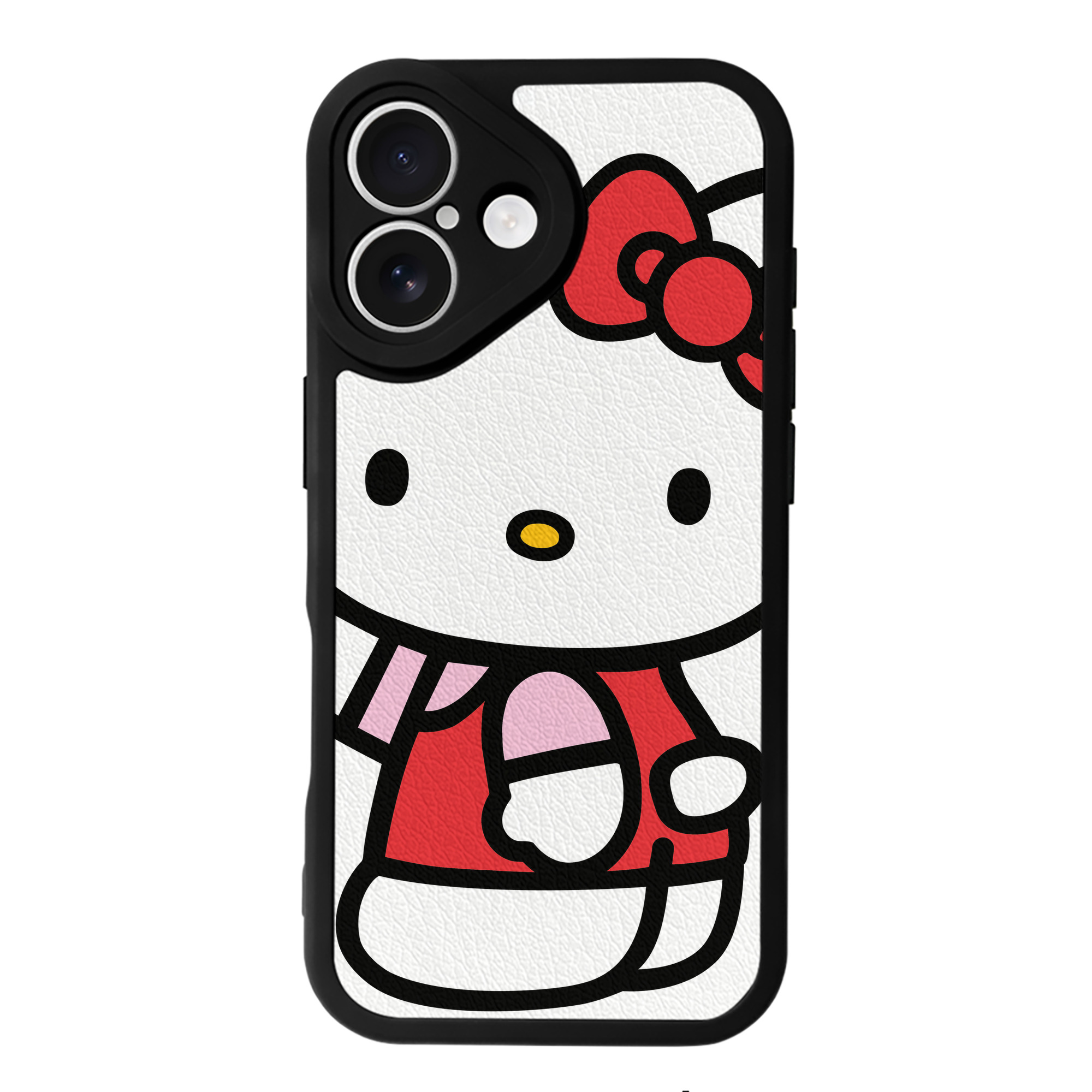 （画像用） Hello Kitty ハローキティ 【iPhone 16シリーズ対応】シリコンスマホケース（レザー調） 材質：シリコン